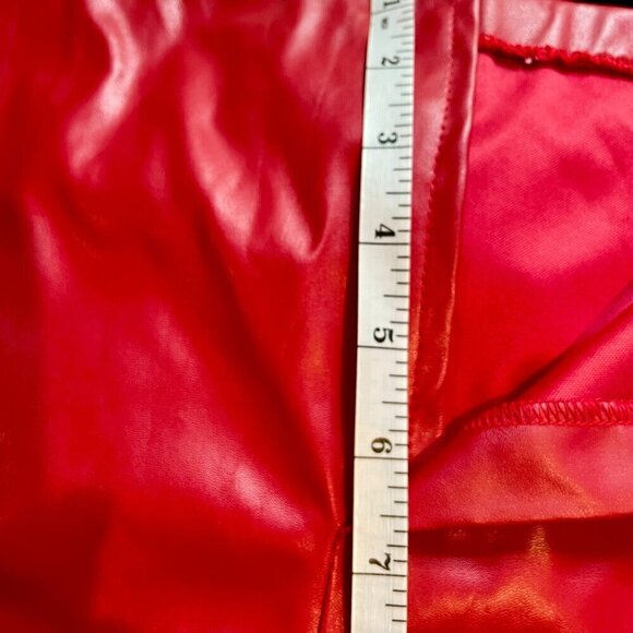 Ashley Stewart Red Faux Leather 2 piece Set Size 18/20 - Picture 13 of 13